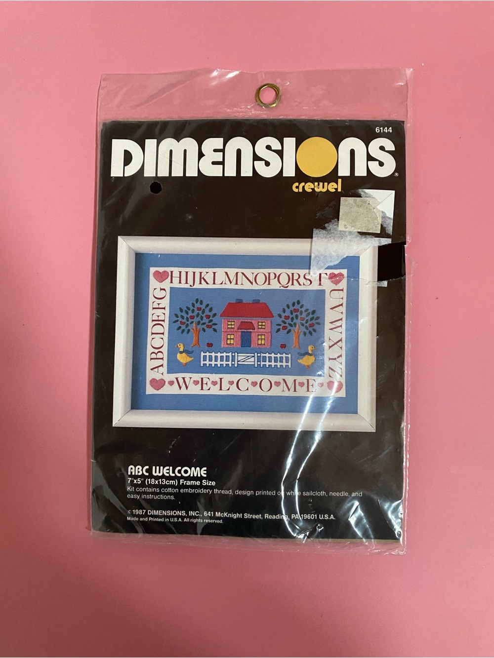 Vintage ‘ABC Welcome' Crewel Embroidery Kit